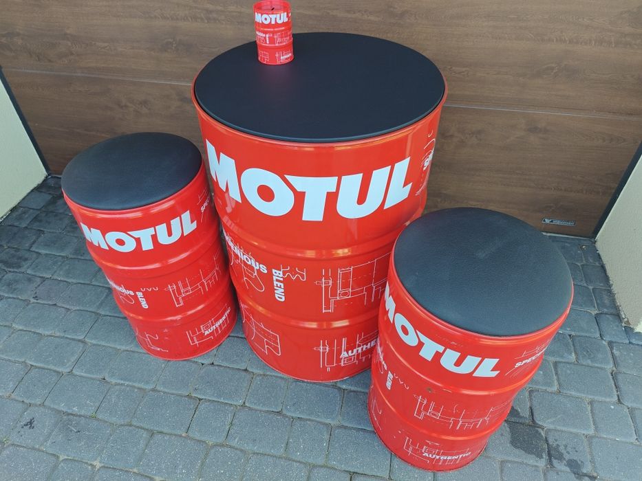 Meble z beczek zestaw