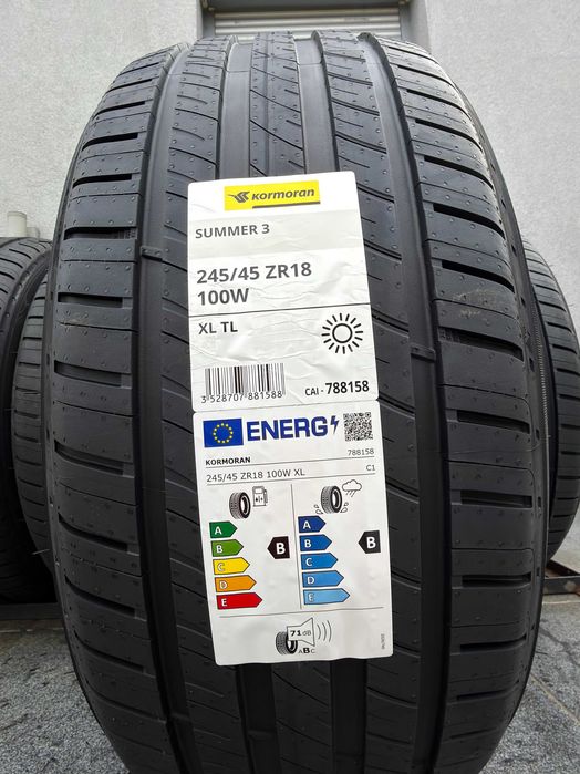 x4 letnie 245/45R18 Kormoran Summer 3 prod. 2026r! 100W XL B,B,71db 5lat gwar