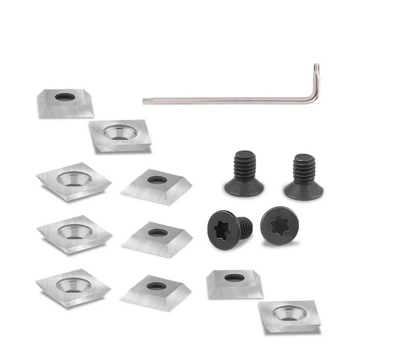 Płytki (NOŻYKI) wymienne do frezu 12x12x2,2mm  10szt+pudełki i kluczyk