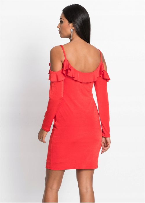 B.P.C Czerwona sukienka z dżerseju 40/42.