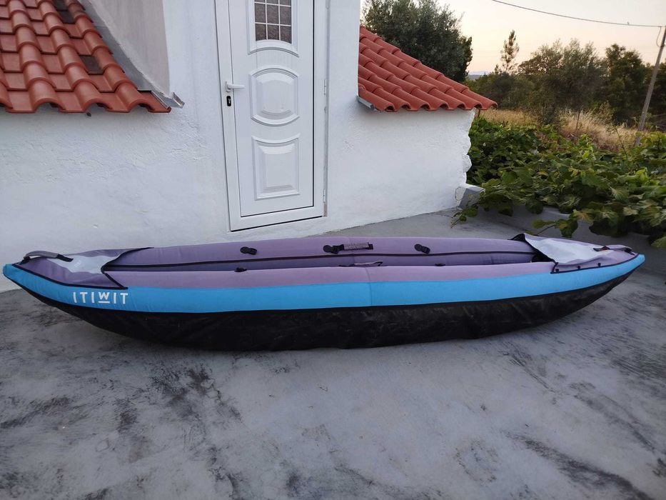 Kayak insuflável ITIWIT 2 lugares + 2 pagaias + bomba + 3 coletes