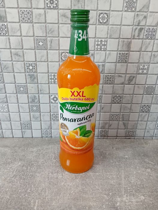 Syrop pomarańczowy Herbapol duża butelka 680 ml