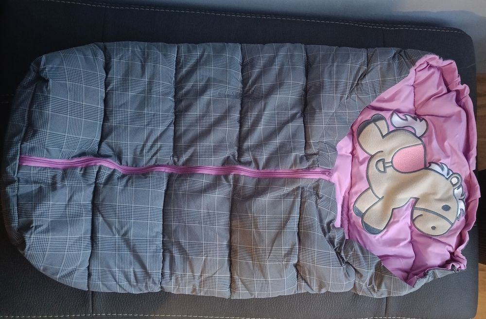 Śpiworek Do Wózka Solid Horse Grey-Purple