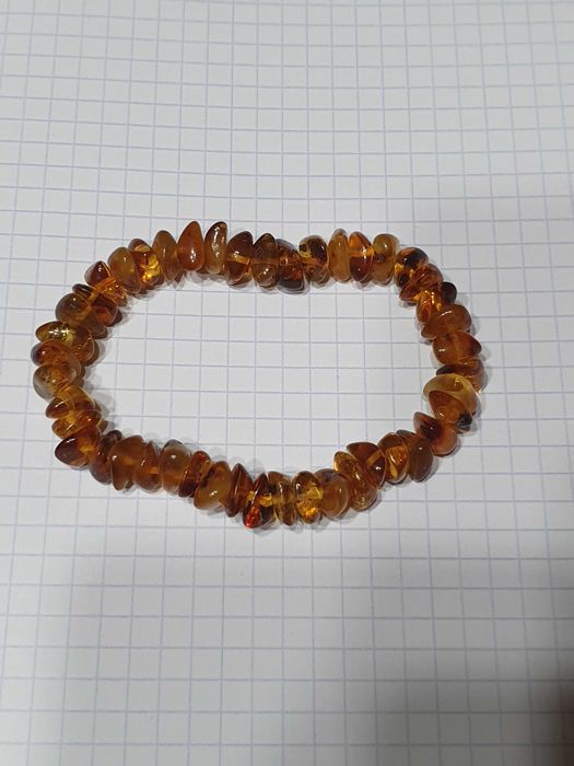 bransoletka z bursztynu 18 cm