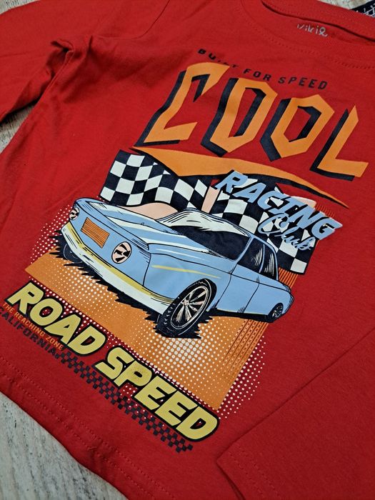 T-shirt chłopięcy dł rękaw - 2 pak - rozm 92