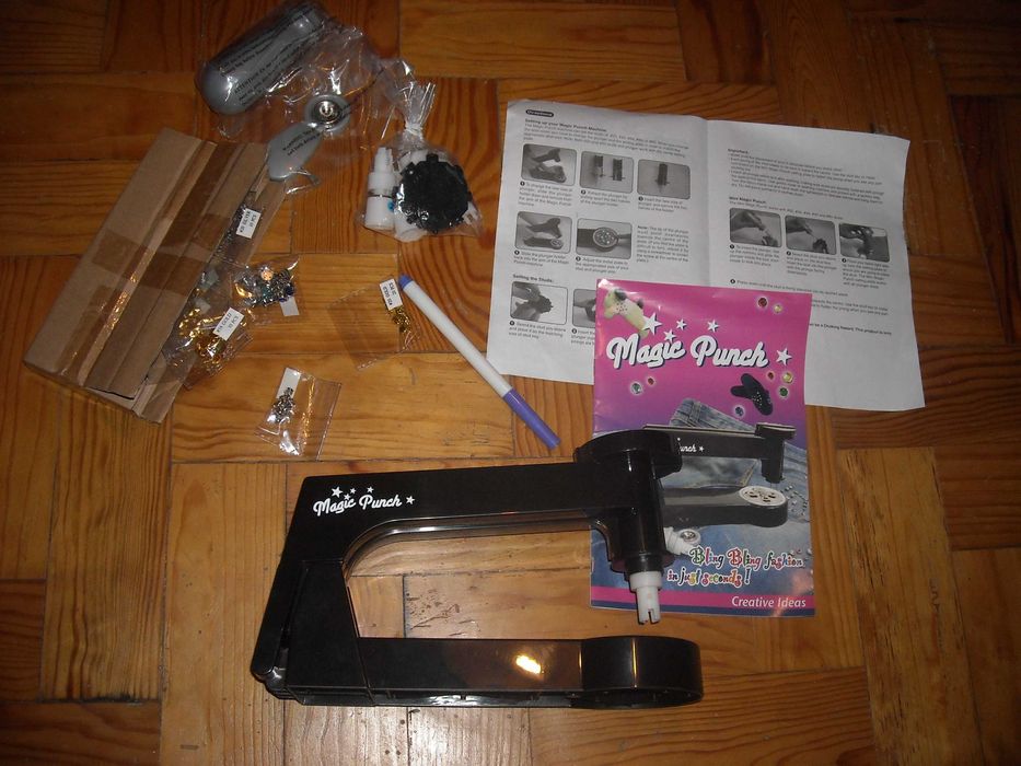 kit decoraçao roupa com tachas brilhantes