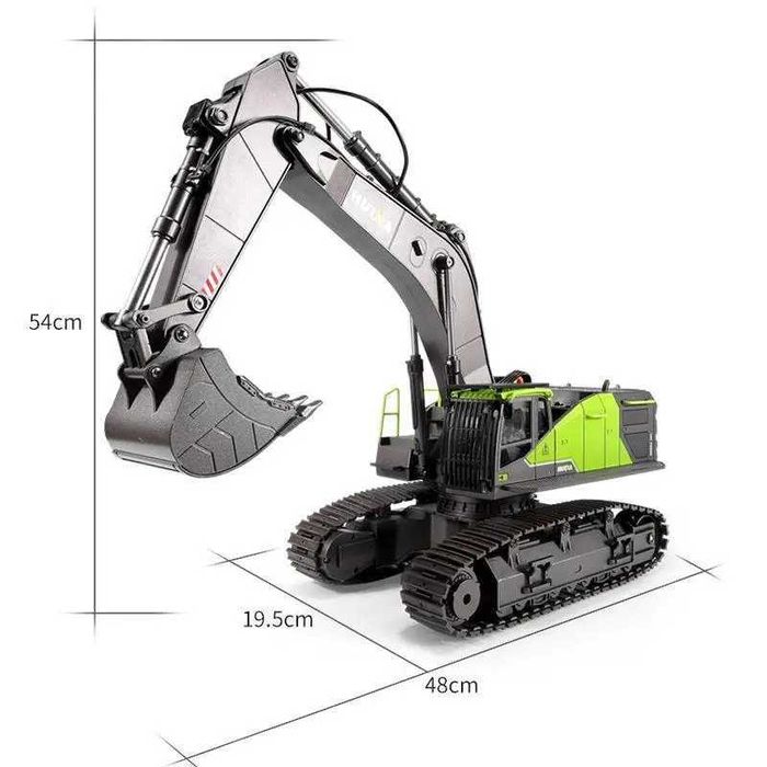 Екскаватор на радіокеруванні HUINA 1593 1:14  RTR 2.4G , спецтехніка