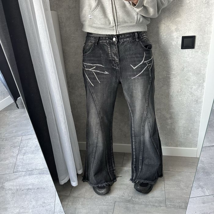 Джинси кльош опіум opium y2k sk8 jaded london balenci клеш flared