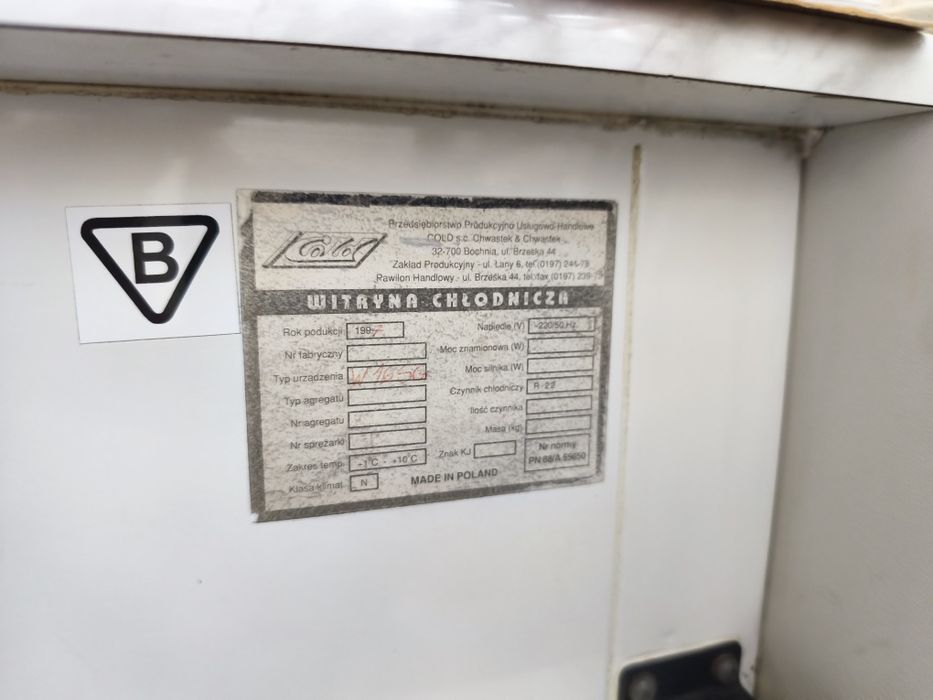 Witryna chłodnicza lada chłodnicza gablota Cold GL 90 sze 124