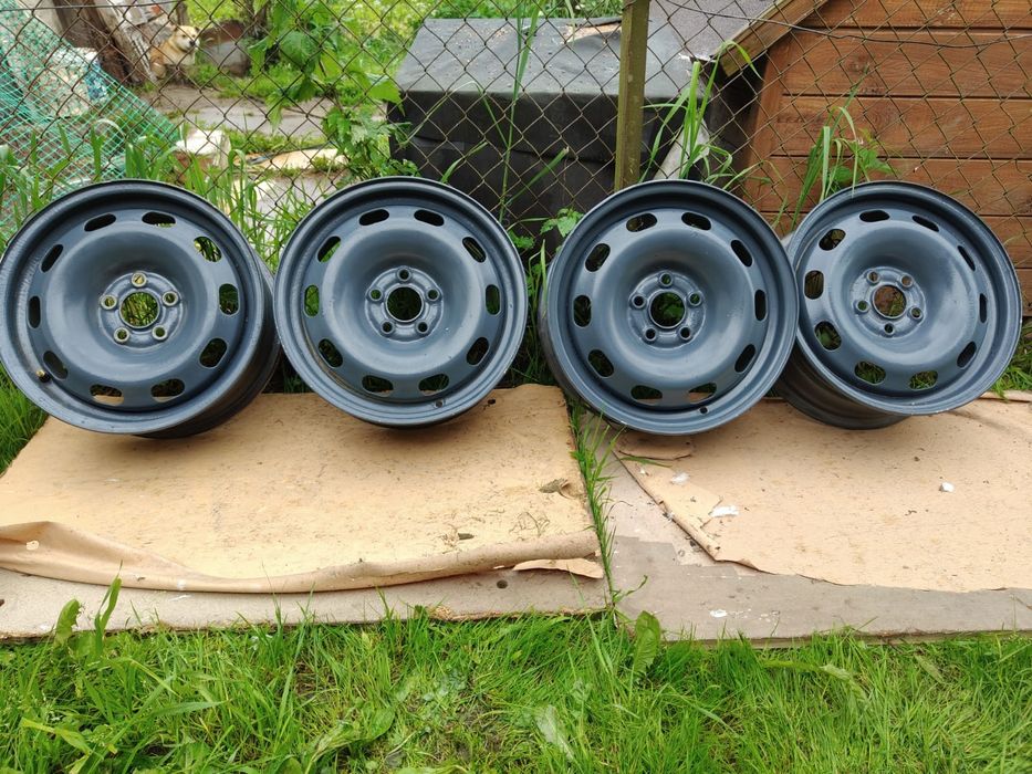 4 Felgi stalowe 15", 5x100, ET43, 6J,  Seat Skoda Audi VW