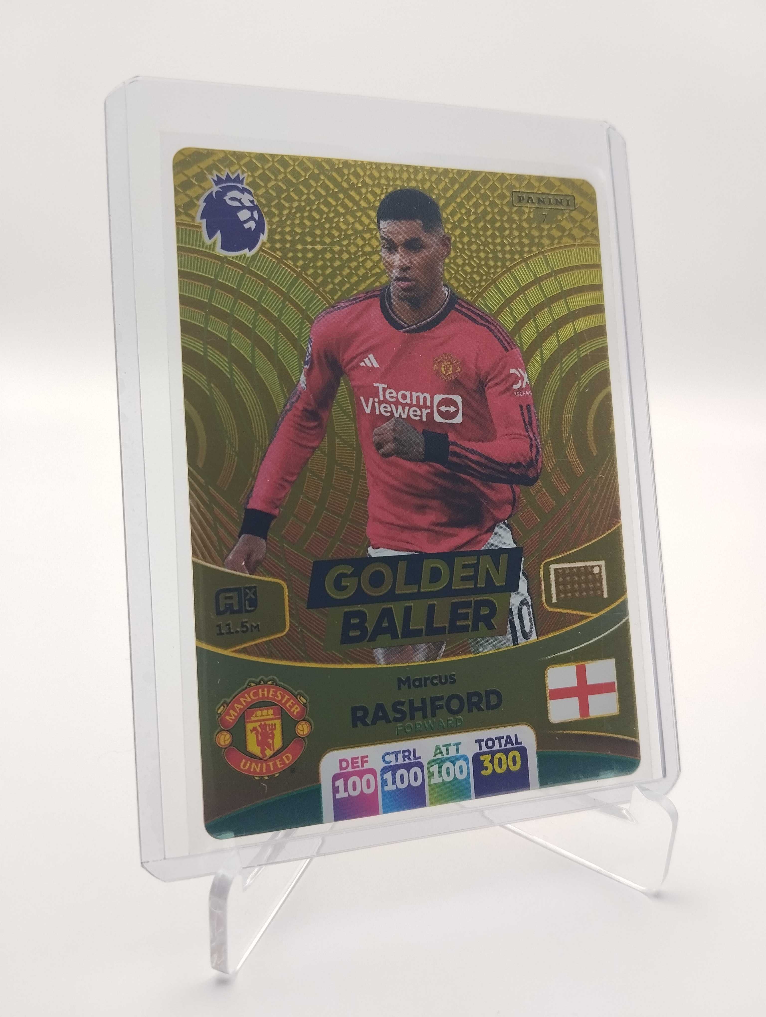 Karta Panini Premier League 2024 GOLDEN BALLER Marcus Rashford Dobrzeń