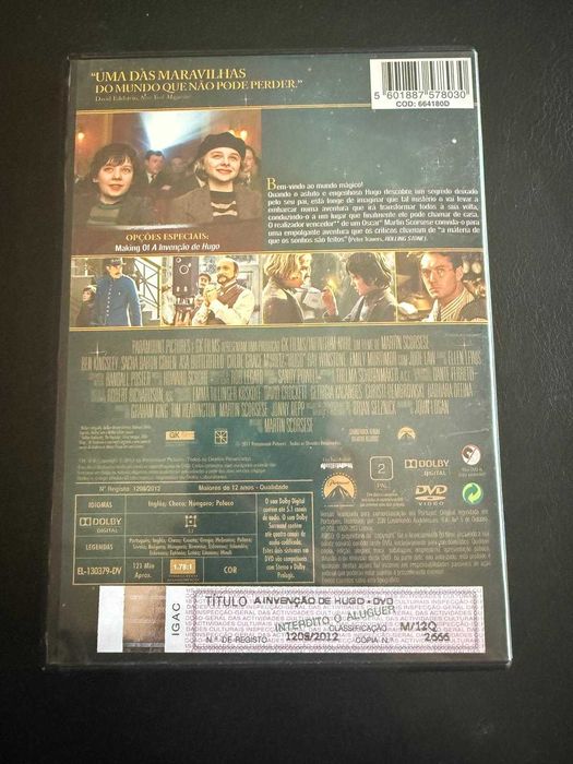 DVD do filme "A Invenção de Hugo"