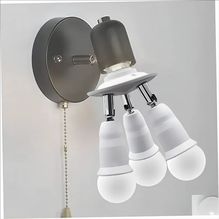 Адаптер-розгалужувач цоколя Е27 на 3 лампочки.