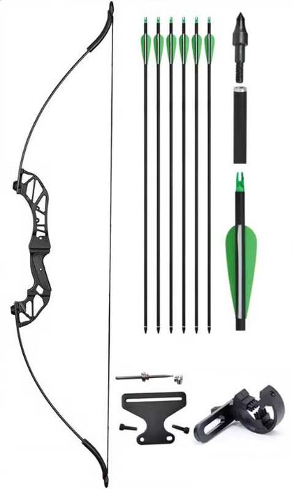 Arco recurvo 40lbs +06 Flechas (Kit completo)