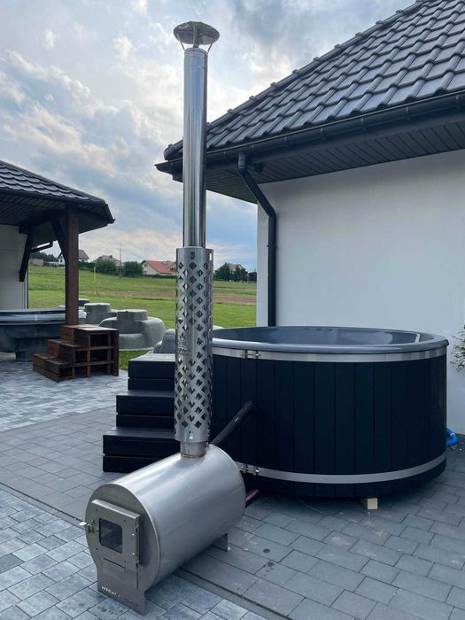 GORĄCA BANIA Ruska Bania Ogrodowa Jacuzzi HOT TUB - piec zewnętrzny