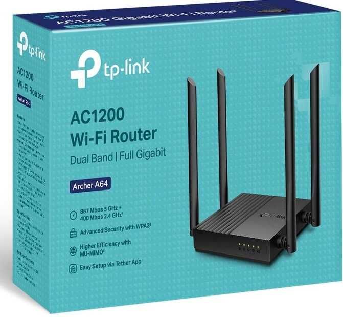 НОВИЙ Wi-Fi роутер, TP-LINK Archer C64.