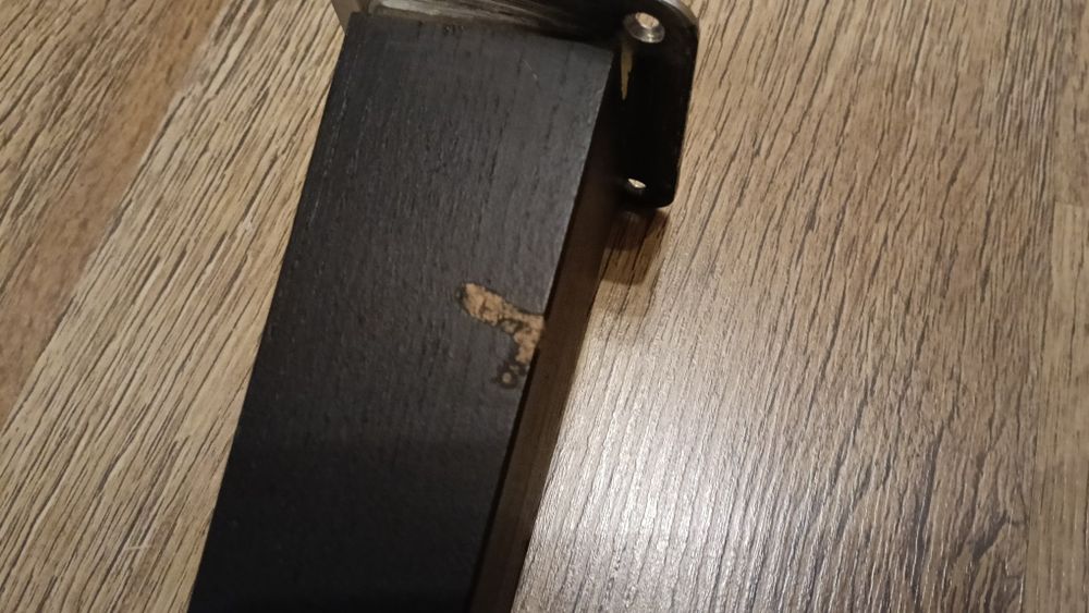 drewniane czarne nogi do mebli 25 cm