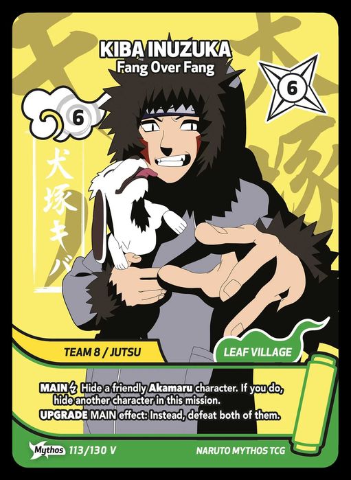 Kiba Inuzuka 113/130 V - Naruto Mythos TCG