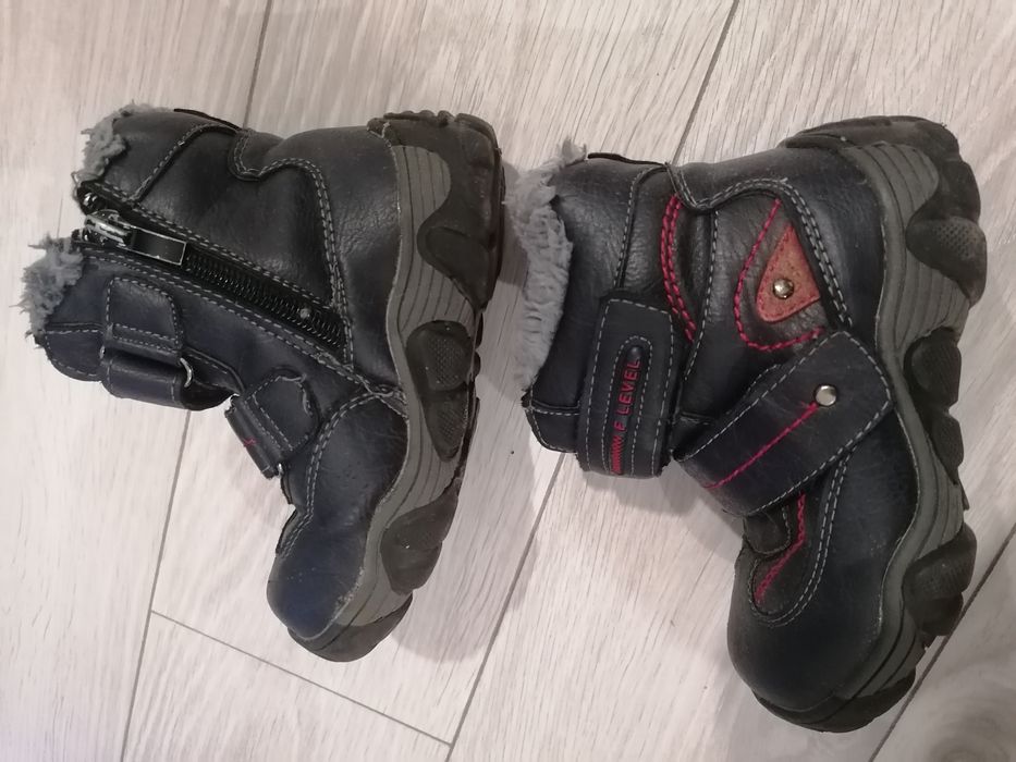 buciki  ocieplane zimowe level 28 dł wkładki 17cm rzep zamek