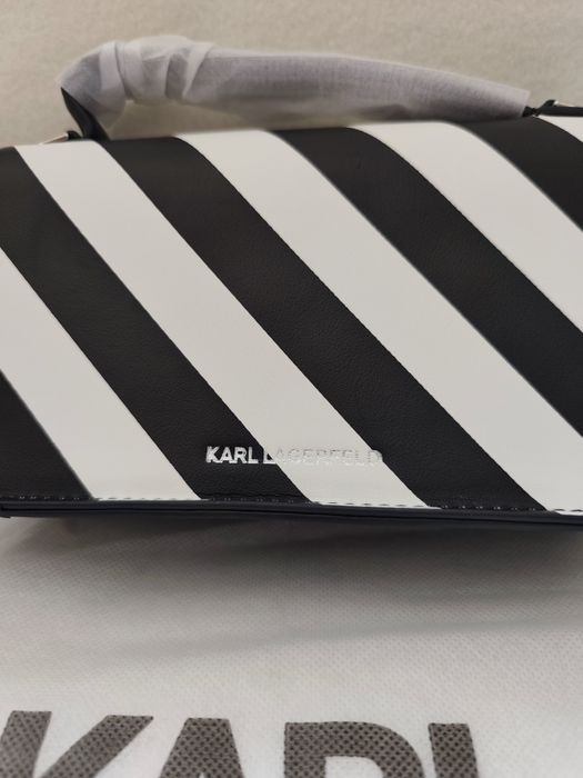 Nowa torebka damska Karl Lagerfeld. Kolor czarno-bialy