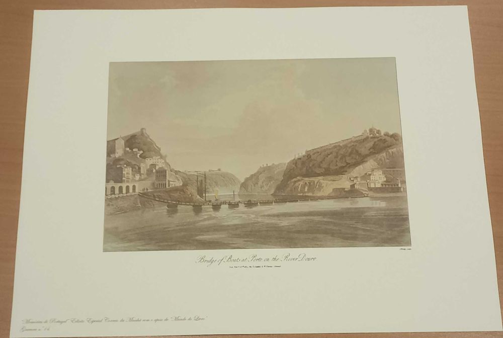 Litografias com paisagens de Portugal e mapas de Portugal inícios XIX