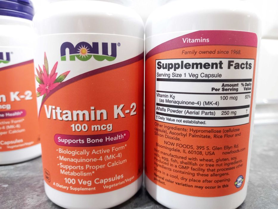 Now Foods, Vitamin K-2 MK-4 (100-250 капс.), витамин К-2 МК-4