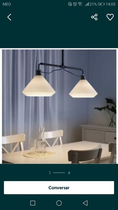 Candeeiro Ikea extensivel