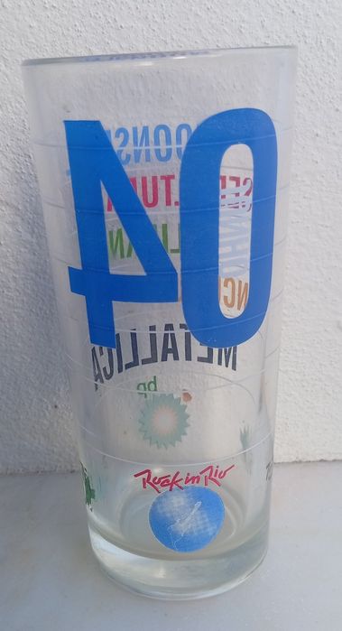 Copo de vidro do Rock on Rio