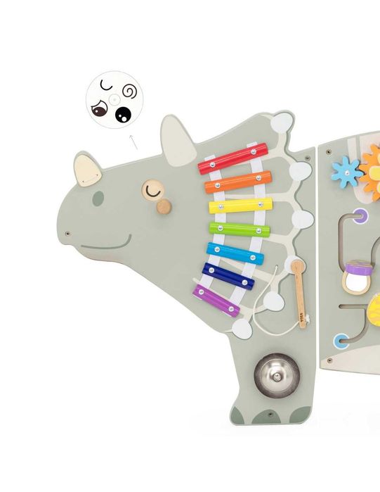 VIGA Ścienny Panel Aktywności Dinozaur Triceratops Tablica 18m+
