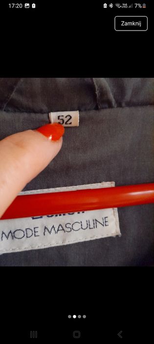 Szary męski płaszcz prochowiec r. L