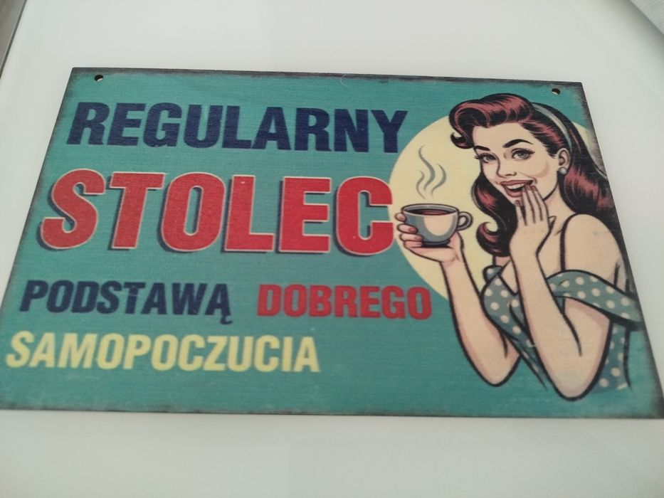 Tabliczki drewniane retro