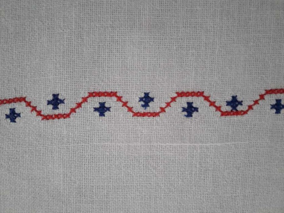 Toalha antiga de Ponto Cruz