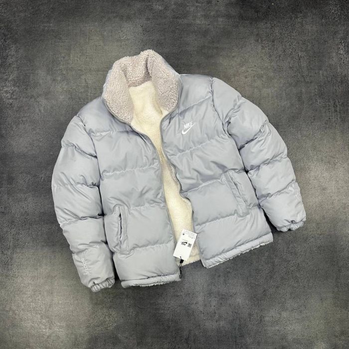 ХІТ! Двосторонній пуховик Nike Blue and White S M L XL XXL