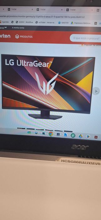 Monitor LG novo, com garantia