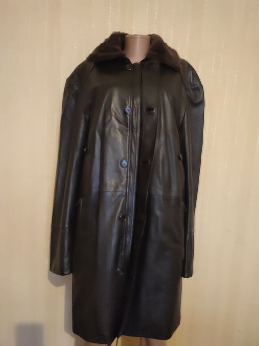 Чоловіче шкіряне полупальто бізнес класу Vera Pelle