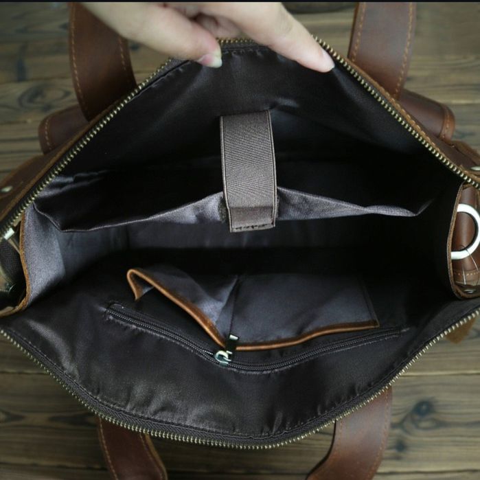 Чоловічий шкіряний портфель Crazy Hors