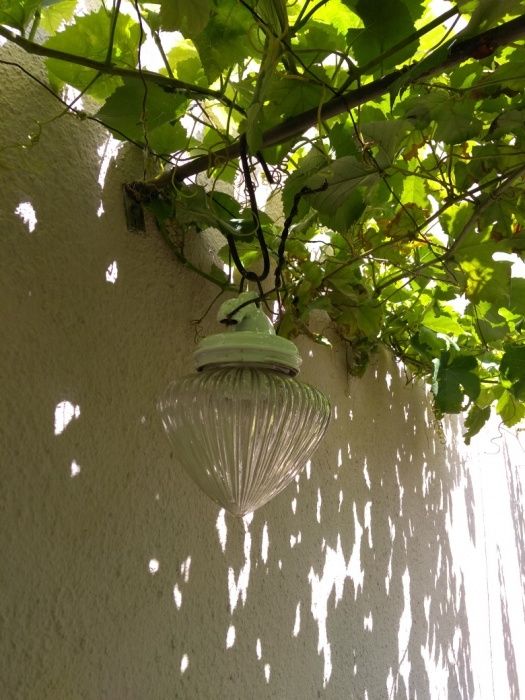 Lampa sufitowa antyczna porcelanowa szklana