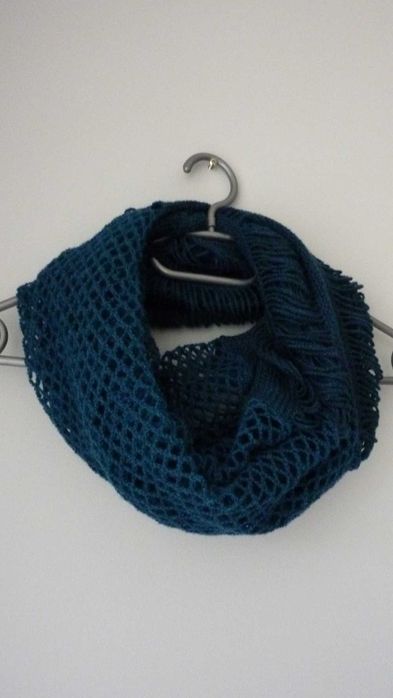 Szal, komin dwustronny z dzianimy