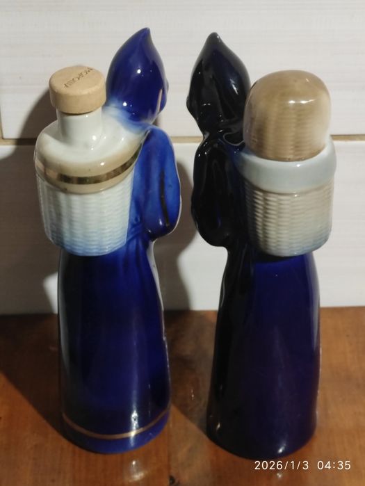 Знижка!Графіни,штофи у красивому кольорі"кобальт". 0,5 Л/Чудовий стан!