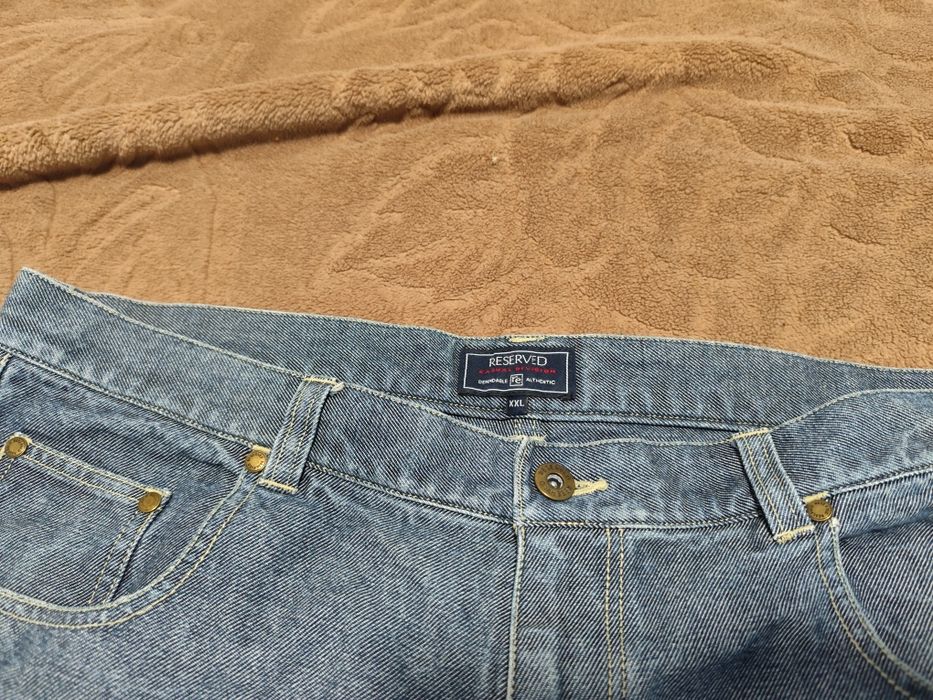Jeansy cargo Reserved wide leg, niebieskie, stan bardzo dobry, rozmiar