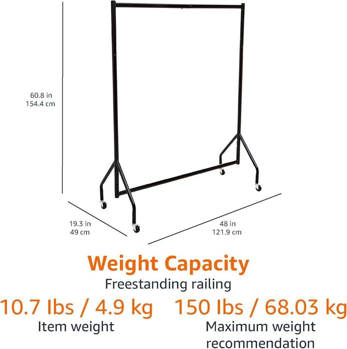 Вішалка для одягу Amazon Basics Heavy Duty 1,21 x 1,52 м