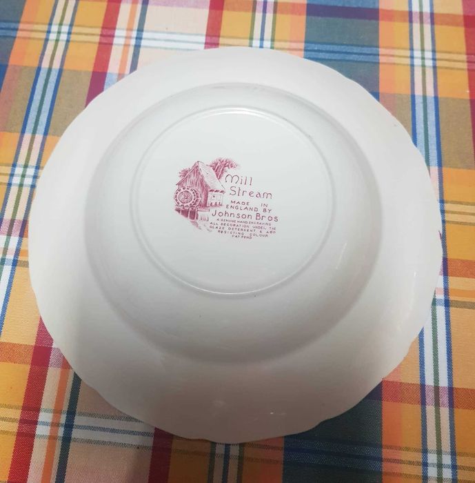 4 Pratos de sopa porcelana Inglesa Mill Stream