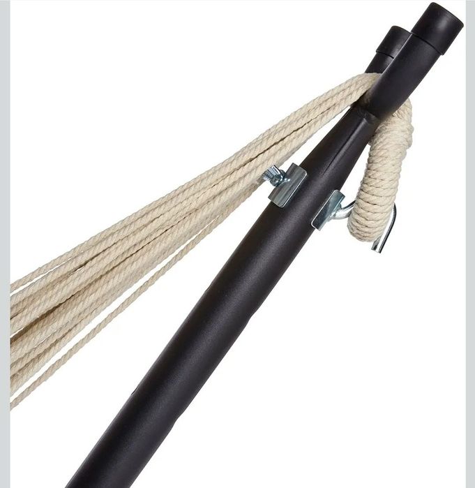 Amazon Basics hamak materiałowy ze stojakiem, 117 x 300 x 100 cm