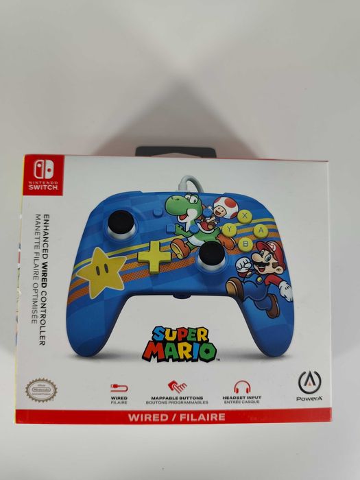 Comando c/ Fios PowerA p/ Nintendo Switch - Edição Super Mario