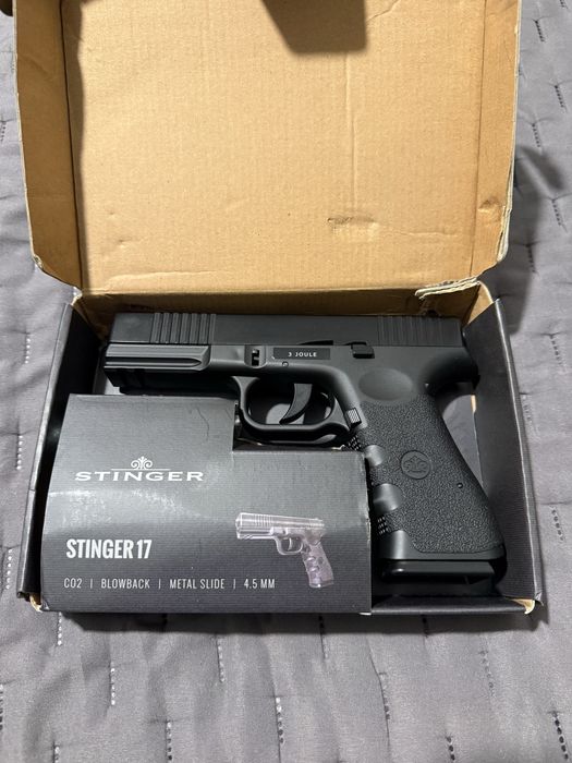 Pistola de treino desportivo de esferas de aco 4,5mm 3J