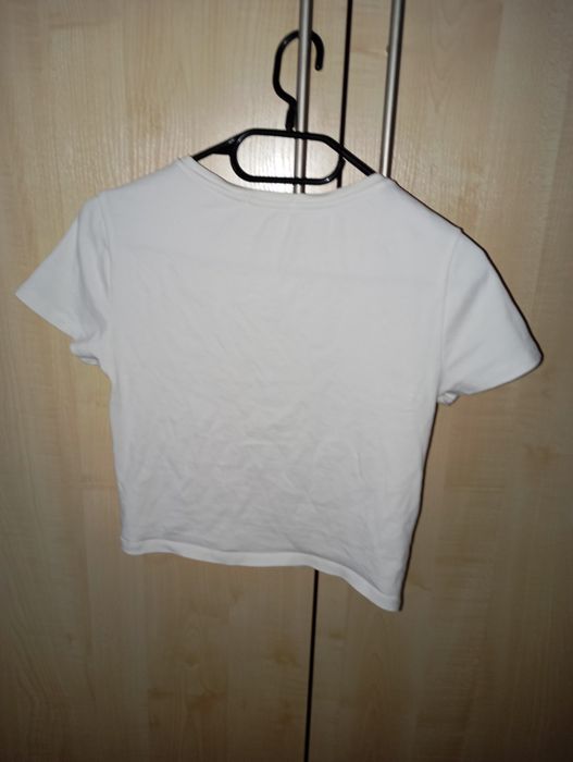Biały crop top Stradivarius rozm M