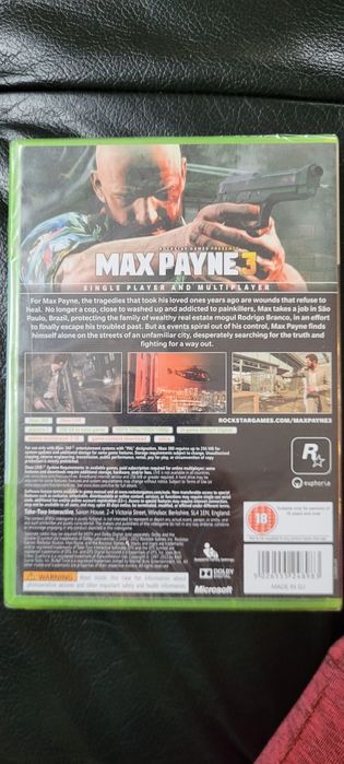 Gra MAX PAYNE xbox 360 nowa zafoliowana