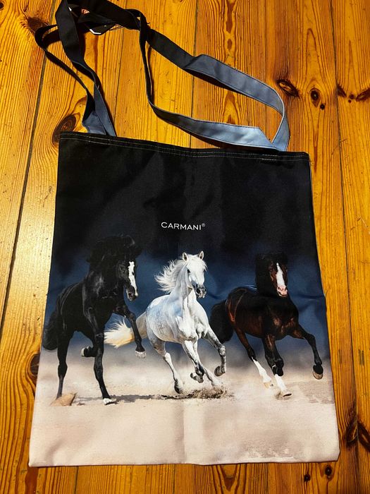 Dwustronna nowa torba z końmi Carmani