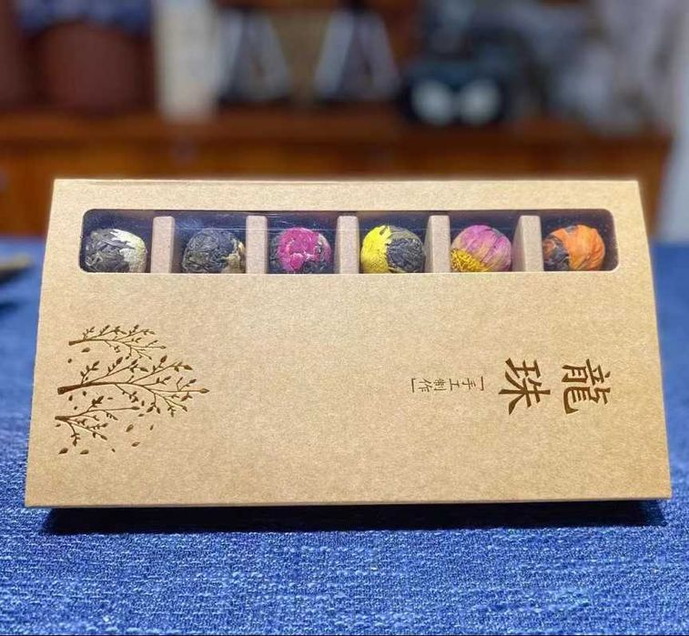 Цветочный чай ассорти • шен пуэр с цветами • подарочная упаковка 120г