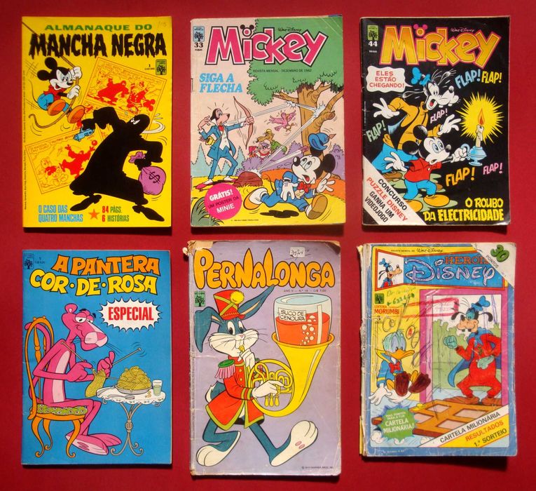 Reliquias BD DISNEY WB Comics Almanaques Revistas Mickey Pateta Donald